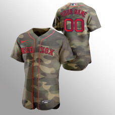 Men's Boston Red Sox Custom #00 Camo 2021 Armed Forces Day Authentic Jersey