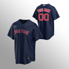 Men's Boston Red Sox Custom #00 Navy Replica Alternate Jersey