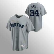 David Ortiz Boston Red Sox Gray Cooperstown Collection Road Jersey