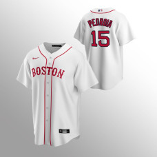 Men's Boston Red Sox Dustin Pedroia #15 White Replica Alternate Jersey