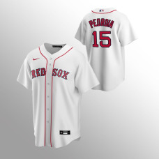 Men's Boston Red Sox Dustin Pedroia #15 White Replica Home Jersey