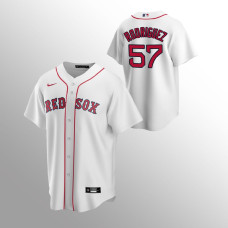 Men's Boston Red Sox Eduardo Rodriguez #57 White Replica Home Jersey
