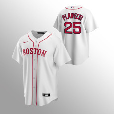 Men's Boston Red Sox Kevin Plawecki #25 White Replica Alternate Jersey