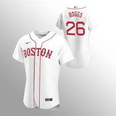 Men's Boston Red Sox Wade Boggs Authentic White 2020 Alternate Jersey