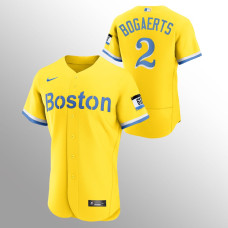 Boston Red Sox Xander Bogaerts Gold 2021 City Connect Authentic Jersey