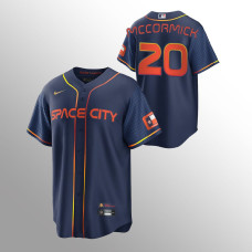 Houston Astros Chas McCormick Navy #20 Replica 2022 City Connect Jersey