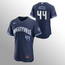 Men's Chicago Cubs Anthony Rizzo 2021 City Connect Navy Authentic Jersey