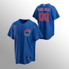 Men's Chicago Cubs Custom #00 Royal Replica Alternate Jersey