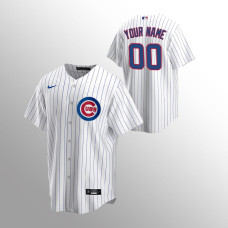 Men's Chicago Cubs Custom #00 White Replica Home Jersey