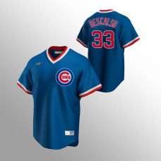Men's Chicago Cubs #33 Daniel Descalso Royal Road Cooperstown Collection Jersey