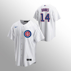 Men's Chicago Cubs Ernie Banks #14 White Replica Home Jersey
