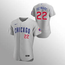 Men's Chicago Cubs Jason Heyward Authentic Gray 2020 Road Jersey