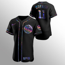 Yu Darvish Chicago Cubs Black Authentic Iridescent Holographic Jersey
