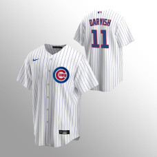 Men's Chicago Cubs Yu Darvish #11 White Replica Home Jersey