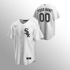 Men's Chicago White Sox Custom #00 White Replica Home Jersey