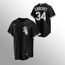 Men's Chicago White Sox #34 Garrett Crochet 2020 MLB Draft Black Alternate Replica Jersey