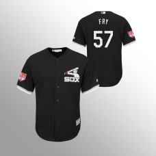 Men's Chicago White Sox #57 Black Jace Fry 2019 Spring Training Cool Base Majestic Jersey