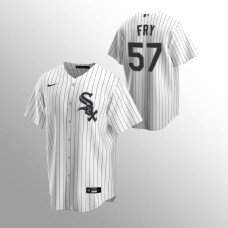 Men's Chicago White Sox Jace Fry #57 White Replica Home Jersey