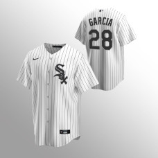 Men's Chicago White Sox Leury Garcia #28 White Replica Home Jersey