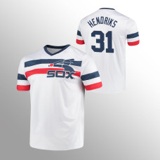 Men's Chicago White Sox Liam Hendriks #31 White Cooperstown Collection V-Neck Jersey