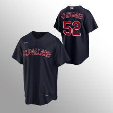Men's Cleveland Indians Mike Clevinger #52 Navy Replica Alternate Jersey