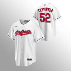 Men's Cleveland Indians Mike Clevinger #52 White Replica Home Jersey