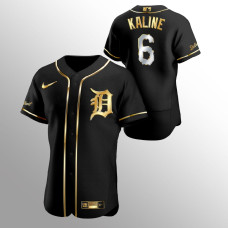 Men's Detroit Tigers Al Kaline Golden Edition Black Authentic Jersey
