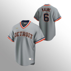 Men's Detroit Tigers #6 Al Kaline Gray Road Cooperstown Collection Jersey