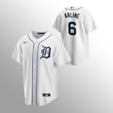 Men's Detroit Tigers Al Kaline #6 White Replica Home Jersey
