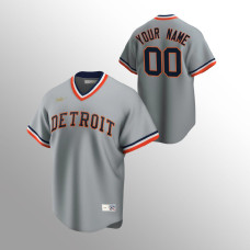 Custom Detroit Tigers Gray Cooperstown Collection Road Jersey