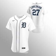 Men's Detroit Tigers Jordan Zimmermann Authentic White 2020 Home Jersey