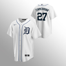 Men's Detroit Tigers Jordan Zimmermann #27 White Replica Home Jersey