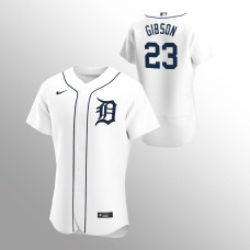 Men's Detroit Tigers Kirk Gibson Authentic White 2020 Home Jersey