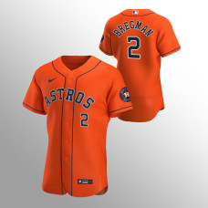 Men's Houston Astros Alex Bregman Authentic Orange 2020 Alternate Jersey