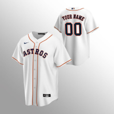 Men's Houston Astros Custom #00 White Replica Home Jersey