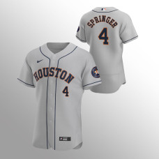 Men's Houston Astros George Springer Authentic Gray 2020 Road Jersey