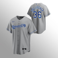 Men's Kansas City Royals Cam Gallagher Replica Gray Cool Base Road Jersey
