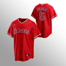 Men's Los Angeles Angels Albert Pujols #5 Red Replica Alternate Jersey