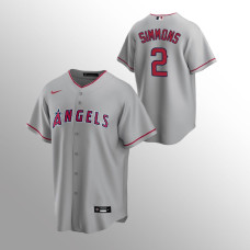 Men's Los Angeles Angels Andrelton Simmons #2 Gray Replica Road Jersey