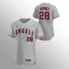 Men's Los Angeles Angels Andrew Heaney Authentic Gray 2020 Road Jersey