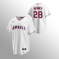 Men's Los Angeles Angels Andrew Heaney #28 White Replica Home Jersey