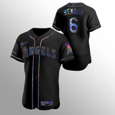 Anthony Rendon Los Angeles Angels Black Authentic Holographic Golden Edition Jersey