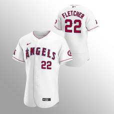 Los Angeles Angels David Fletcher White Authentic Home Jersey