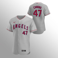 Los Angeles Angels Griffin Canning Gray Authentic Road Jersey