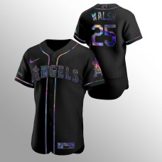 Jared Walsh Los Angeles Angels Black Authentic Iridescent Holographic Jersey