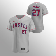 Men's Los Angeles Angels Mike Trout Authentic Gray 2020 Road Jersey