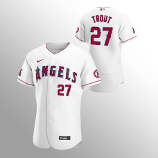 Los Angeles Angels Mike Trout White Authentic Home Jersey