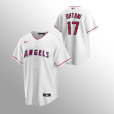 Men's Los Angeles Angels Shohei Ohtani #17 White Replica Home Jersey