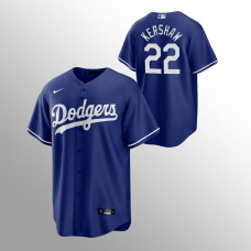 Men's Los Angeles Dodgers Clayton Kershaw #22 Royal Replica Alternate Player Jersey