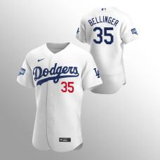 Men's Los Angeles Dodgers Cody Bellinger 2020 World Series Champions White Authentic Home Jersey